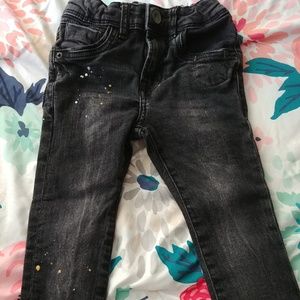 4T Zara Boys Premium Denim Collection Black Jeans